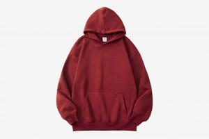 Unisex Oversized Hooded Sweatshirt Solid Color Cotton Fleece Casual Pullover Hoodie Autumn Wear - Product Image 2