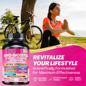 Ausreson OEM – Vente en gros de capsules de suppléments pour femmes : Zinc, Diméthylberbérine, Myo-Inositol, Vitamine D3, K2, D-Chiro Inositol - Product Image 3