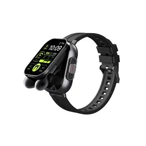 2 trong 1 Smartwatch TWS Earbuds Heart Rate Giám sát huyết áp Giám sát Thể Thao Thông Minh xem với tai nghe