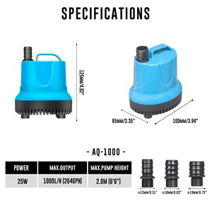 6W-100W Dompelpomp 3 In 1 Waterpomp Tuin <span class=keywords><strong>Aquarium</strong></span> Pomp Fontein Rotstuin <span class=keywords><strong>Aquarium</strong></span> Bodem Zuigpompen - Product Image 2