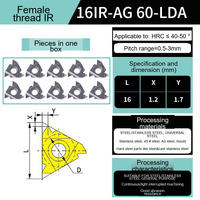 Zhizhao Bang Internal External Threading Inserts CNC 16ER/IR Large Pitch Imperial 55-degree for Stainless Steel Lathes
