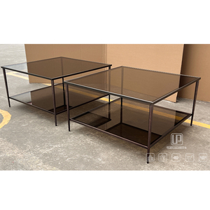 Modern Design <b>Black</b> Living Room <b>Coffee</b> <b>Table</b> Luxury Custom Stainless Steel Frame Glass Top <b>Coffee</b> <b>Table</b> <b>Coffee</b> <b>Table</b> Luxury - Product Image 4