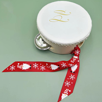 4inch Mini Wood Material Body Orff Musical Instrument Wholesale Percussion Wood Tambourine Drum for Tambourine Party Favors