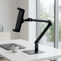 Support de tablette universel rotatif à 360 degrés en métal, réglable en hauteur, pour tablette de 4 à 13 pouces, support de bureau flexible