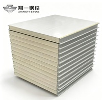 Panneau sandwich PU PIR en polyuréthane, isolant thermique, ignifuge, avec structure en acier léger, pour murs et toitures de entrepôts et ateliers