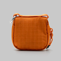 Porte-monnaie en toile personnalisés avec logo et mini pochettes carrées à mousqueton (OEM) - Pochettes portables pour clés, monnaie et écouteurs