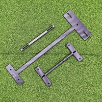 SwingPerfect Golf Carbonfaser H-Tool 3-teiliges Set: Erhöhter Putterkopf, Ausrichtungshilfen, Startlinien- und Square-Face-Trainer