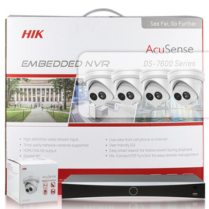 Caméra réseau tourelle Hik AcuSense avec microphone intégré, 8 canaux, 1U, <span class=keywords><strong>DS</strong></span>-<span class=keywords><strong>7608NXI</strong></span>-<span class=keywords><strong>I2</strong></span>/8P/S, 8 POE, AcuSense, kit NVR 4K - Product Image 1