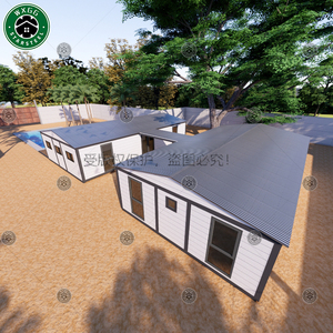 Cabaña Prefabricada Expandible Blanca con Revestimiento Horizontal y Techo a Dos Aguas para Glamping en Resorts, Alojamientos y Alquileres de Corta Duración - Product Image 6