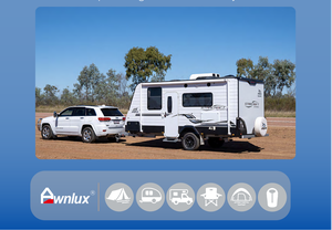 Auvent latéral électrique pour camping-car Awnlux <span class=keywords><strong>5700C</strong></span> 3m, en alliage d'aluminium imperméable, pour caravane, camping-car, remorque, blanc, 12V, auvent déroulable - Product Image 4