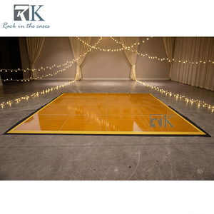 Plancher de danse extérieur en bois de poirier jaune pour événements, installation rapide - Product Image 3