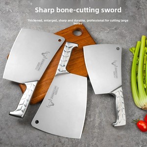 Cuchillo de Cocina de Metal Resistente para Cortar <span class=keywords><strong>Huesos</strong></span> Grandes de Res, para Uso Doméstico y Hotelero, Pulido y con Funda - Product Image 5