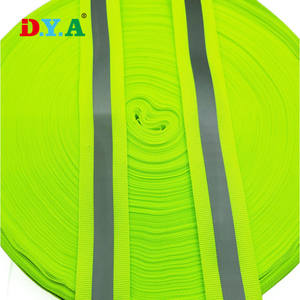 Cinta DE SEGURIDAD reflectante de alta visibilidad personalizada, cinta reflectante de poliéster verde fluorescente y <span class=keywords><strong>naranja</strong></span> para ropa de advertencia - Product Image 6