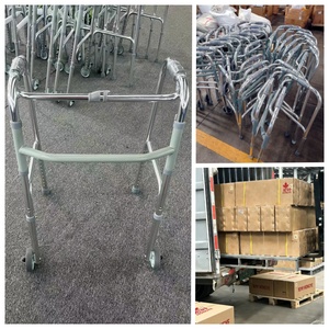 <span class=keywords><strong>Déambulateur</strong></span> à roulettes HONGYE pour la rééducation, réglage de la hauteur sur 8 niveaux, pneus en PU de 5 pouces, utilisation intérieure et extérieure - Product Image 4