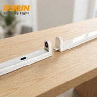 Support de lampe fluorescente LED raccordable avec boîtier métallique pour tube simple ou double de 60 cm et 120 cm, FLT-FIXTURE