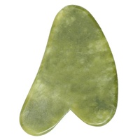 Outil facial Gua Sha en pierre naturelle avec logo personnalisé, jade vert, anti-âge, ensemble de soins de la peau avec boîte, professionnel, durable