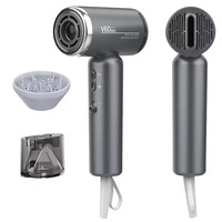 Mini sèche-cheveux de voyage avec 6 vitesses, thermostat intelligent et fonction de refroidissement rapide en un clic pour usage familial