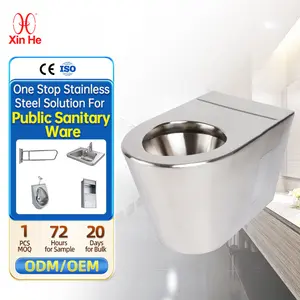 Singapore Classic One Piece Round Water Saving Stainless Steel Prison Water Closet For Jial