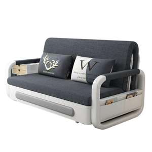 Modernes Klappbares Schlafsofa mit Stauraum Metallrahmen Stoffpolsterung für Wohnzimmer - Product Image 5