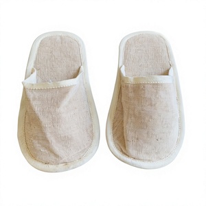 Chaussons d'hôtel en coton très abordables, chauds, durables, de style traditionnel, à bout ouvert, doux, pour usage intérieur, chambre et salle de bain - Product Image 1