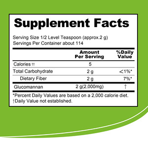 Suplemen Diet Bubuk Glucomannan Label Khusus OEM Mendukung Kesehatan Tingkat Kolesterol dan Mendukung Sistem Kekebalan Tubuh - Product Image 2