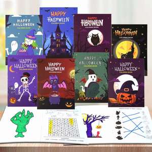 Regalo Perfecto, Simple y Lindo, Varios Diseños, 8 Ilustraciones con Temática de Halloween, Libro para Colorear para Niños Pequeños, Niñas y Niños - Product Image 3
