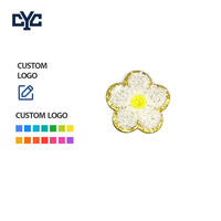 Vente en gros de patchs brodés personnalisés de haute qualité, patchs en chenille à fleurs, patchs brodés 3D à appliquer au fer pour vêtements