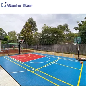 Pavimento de campo de basquete, campo de basquete interno de plástico de alta qualidade pp para venda