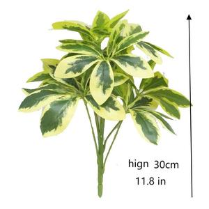 Plantes Artificielles 30cm Branches de Feuilles de Schefflera Artificielles Fabrication de Fausses Plantes pour la Décoration d'Intérieur <span class=keywords><strong>et</strong></span> de <span class=keywords><strong>Jardin</strong></span> - Product Image 1