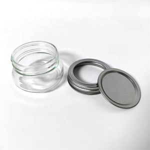 Bocal en verre vintage à large ouverture, qualité alimentaire, mini, pour usage domestique, avec couvercle à vis en métal, pour <span class=keywords><strong>miel</strong></span>, confiture, <span class=keywords><strong>moutarde</strong></span> - Product Image 3
