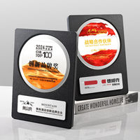 Vente en gros de médailles en cristal personnalisées, accessoires à effet sable mouvant, plaques en aluminium naturel, plaques en pierre marbrée UV, médailles vierges, trophées en cristal marbré