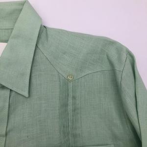 <span class=keywords><strong>Camisa</strong></span> <span class=keywords><strong>Guayabera</strong></span> frontal plisada con cuatro bolsillos de <span class=keywords><strong>manga</strong></span> <span class=keywords><strong>larga</strong></span> de lino 100% de alto grado para hombres - Product Image 5