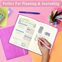 Carnet de composition A5 en cuir, 80 feuilles, couverture scintillante, carnet brillant pour cadeaux promotionnels de bureau