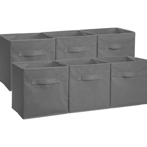 Hot Selling Large Capacity Foldable Cloth Storage Baskets Fabric Cube Storage Bins Sundries Organizer Toys Storage Boxes