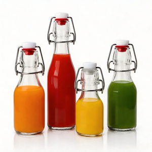 Botella de Vidrio Transparente de Primera Calidad con Tapa Abatible para Almacenar Aceite y Vinagre en la Cocina, Suministro Directo de Fábrica - Product Image 4
