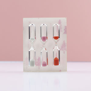 นาฬิกาทรายอะคริลิคแบบใสแบบดั้งเดิม 1 และ 3 นาที - Product Image 6