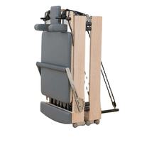 Reformer Pilates en chêne de qualité studio, pliable et réglable, équipement de fitness pour les jambes, vente en gros OEM