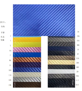 Tela de Cuero Sintético de PVC con Relieve de Fibra de Carbono, Tapicería Automotriz Personalizada, 50 <span class=keywords><strong>M</strong></span>/Rollo, Elástica, Decorativa, para Bolsas - Product Image 3