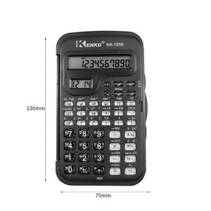 Calculadora Científica Jiayi 105B Negra de Doble Pantalla, Funciona con Batería, con Indicador de Hora, para Exámenes Estudiantiles y Cálculos de Funciones - Product Image 2