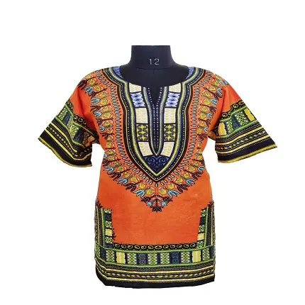 Fabricante exportador mayoristas de DASHIKI tradicional africano 100% algodón impreso UNISEX DASHIKI camisa africana