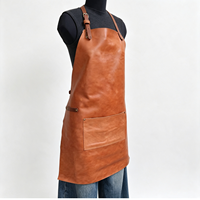 Tablier de travail rétro américain en PU pour coiffeur et barman, durable, imperméable et résistant aux taches