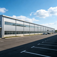 Entrepôt préfabriqué en structure métallique de 1000 mètres carrés, atelier, bâtiment industriel pour usine alimentaire et de vêtements, avec certifications CE et ISO