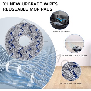 Tampons de rechange pour balai sous vide <span class=keywords><strong>ECOVACS</strong></span> <span class=keywords><strong>DEEBOT</strong></span> X1 Omni <span class=keywords><strong>TURBO</strong></span> X1/ X1 Plus Tampon de remplacement en microfibre pour sol dur et humide - Product Image 4