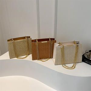 กระเป๋าโท้ทฟางสำหรับผู้หญิง, แฟชั่นและสไตล์ลำลองความจุขนาดใหญ่กระเป๋าสะพายไหล่ใบเดียว - Product Image 3