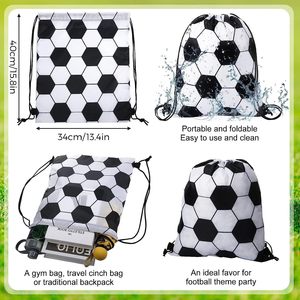 Drawstring Folding Football <b>Bag</b>-Reusable Polyester <b>Material</b> Small Size Custom Logo Option for Promotional Advertising Shopping - Product Image 4