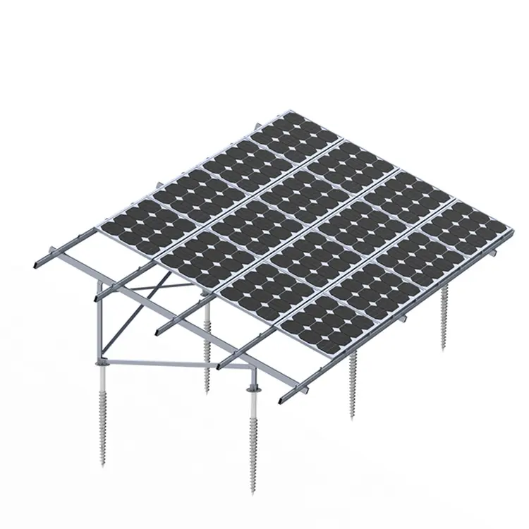 Solar Panel Mounting Ground Structure Rack System