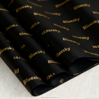 Papier d'emballage estampillé en feuille haute brillance jaune bleu papier d'emballage imprimé à la mode haut de gamme pour les marques papier de soie imprimé