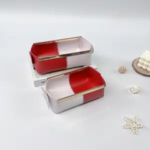 PU 저장 다채로운 사무실 책상 홀더 선물 상자 접힌 저장 바구니 축제 PU 가죽 장식 사탕 상자