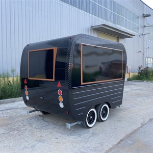 Remorque de restauration mobile personnalisée avec grande fenêtre de service et prises standard européennes, chariot kiosque commercial - Product Image 4