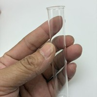 Magnet Kulkas Vas Mini Lucu, Vas Bunga Tabung Reaksi, Vas Tanaman Dinding Kayu Magnetik dengan Tabung Kaca